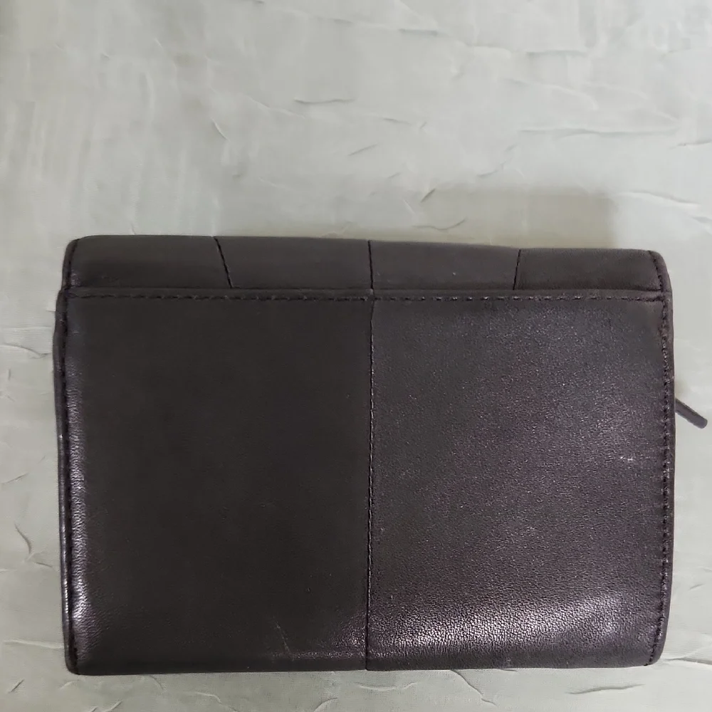 Coach Black Leather Buckle Wallet